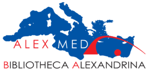 Logo Alexandria and Mediterranean Research Center (Alex Med).